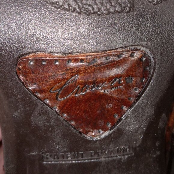 BORN CROWN Roxie Brown Crinkle Leather Tall Boots Size US 6.5 NWOT - Picture 10 of 10